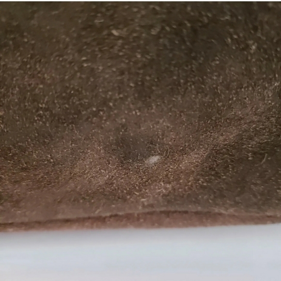 Emporio Armani Brown Suede Leather Crossbody Bag Shoulder Bag - Picture 9 of 10